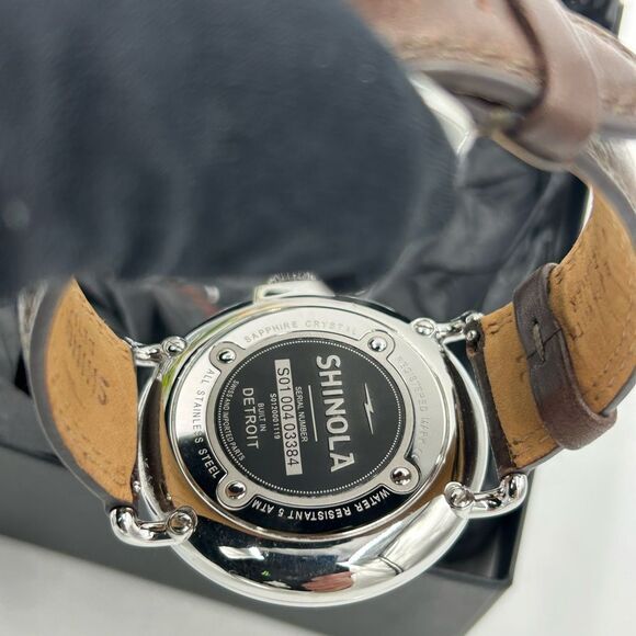 Men's Shinola runwell 47 mm slate blue dial watch NWT - Picture 6 of 8